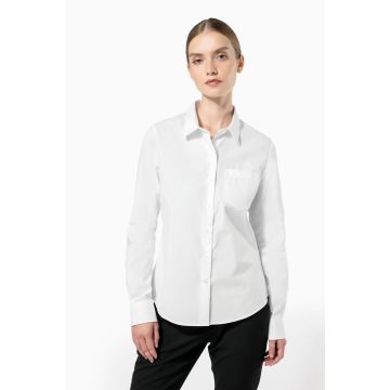 Chemise à broder Popeline Manches Longues Femme