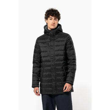 Parka Doudoune à broder longue à Capuche Homme