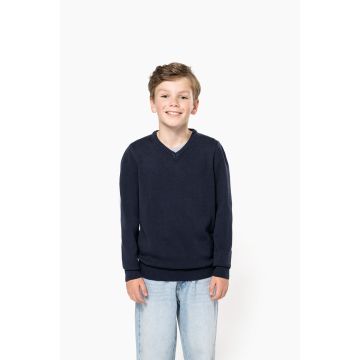 Pull Col V enfant à broder
