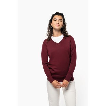 Pull d'entreprise col V femme