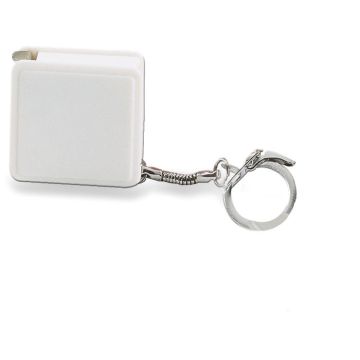 Porte-clés publicitaire de poche avec mètre ruban de 1 m