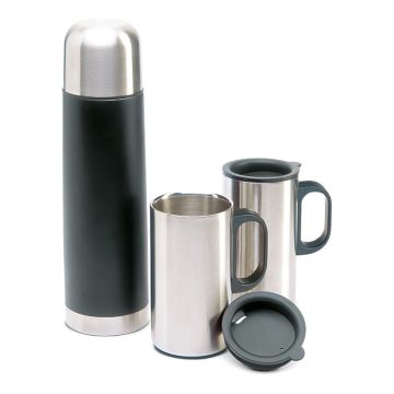 DESTOCKAGE - Bouteille thermos 500 ml avec 2 tasses 220 ml