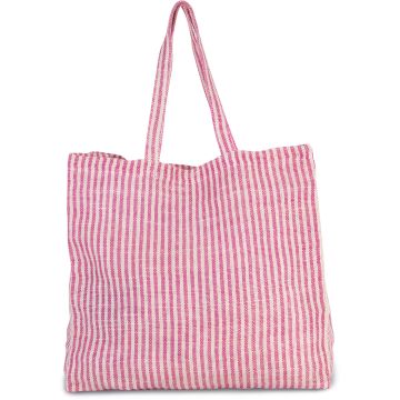 Sac Shopping Publicitaire à Rayures en Juco 45 x 45 x 15 cm en 380gr/m²