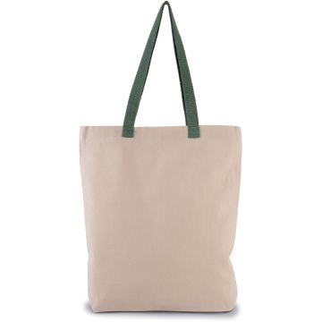 Sac Shopping Publicitaire à Soufflet avec Poignées Contrastées 38  x 7 x 42 cm en 220 gr/m²