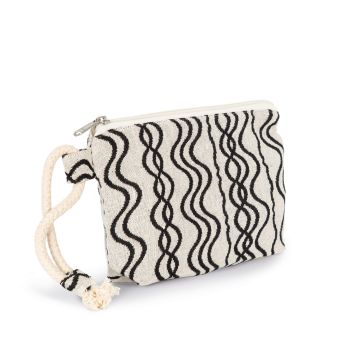 Pochette Zippée publicitaire Recyclé - Motif Vague