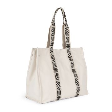 Grand sac publicitaire shopping recyclé à soufflet 44 x 22 x 38 cm en 285gr/m²