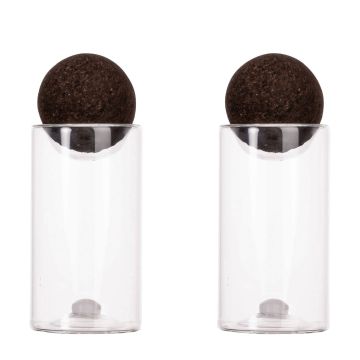 Bouchons de liège nature sel/poivre pots, 2 pièces