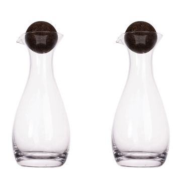 Nature Carafes à huile/vinaigre avec bouchons en liège 2 pièces 300ml