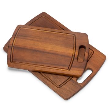 2 paquets de planches à découper en bois Acacia
