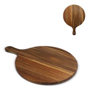 Plat de service en bois rond, 31,5 cm