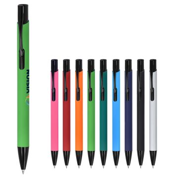 Stylo publicitaire Alicante toucher doux encre bleue