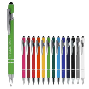Stylo publicitaire Paris soft touch, encre bleue