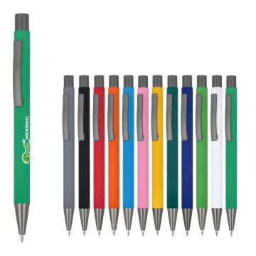 Stylo publicitaire New York soft touch, encre noire