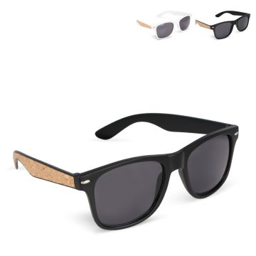 Lunettes de soleil Publicitaire Justin RPC avec incrustation en liège UV400