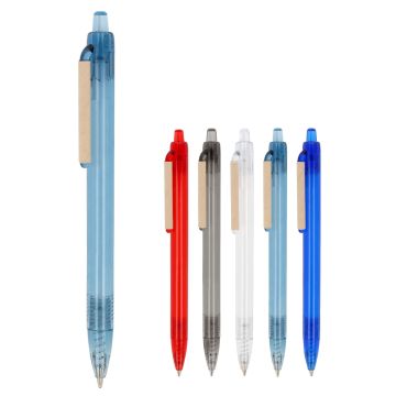 Stylo à bille publicitaire trombone en plastique recyclé des océans