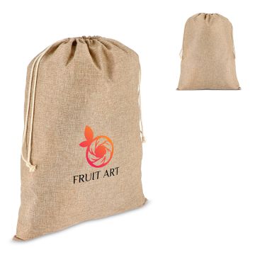 Sac publicitaire cadeau en jute 50 x 70 cm