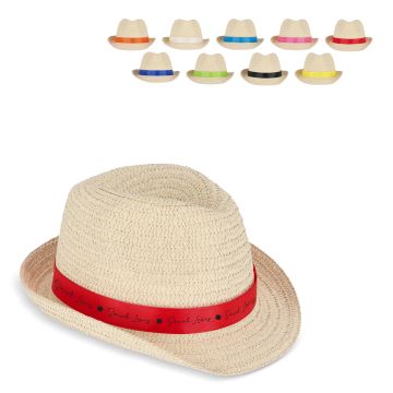 Chapeau avec bande colorée
