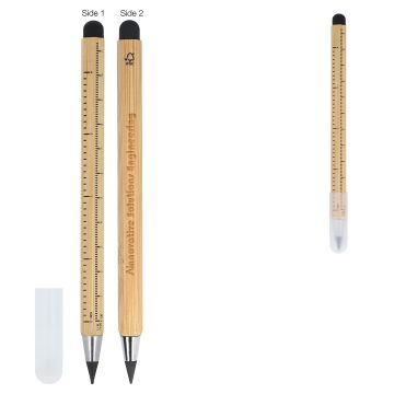 Crayon et Règle publicitaire en bambou durables
