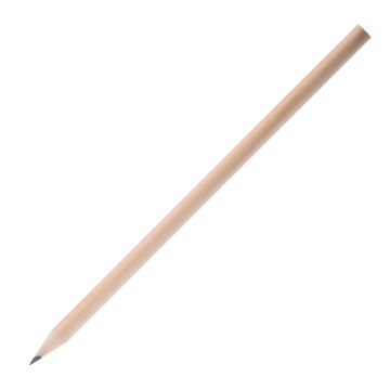 Crayon à papier bois naturel, rond, taillé. Qualité HB
