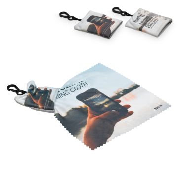 Porte-clé lingette microfibre avec traitement anti-bactérien