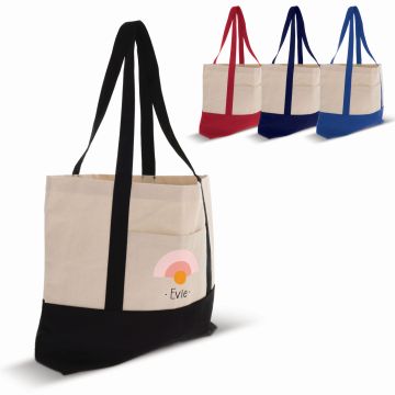 Sac de plage Publicitaire toile de coton OEKO-TEX 280 g/m² - 42 x 10 x 30 cm