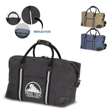 Sac publicitaire de week-end en toile de coton recyclé Harper