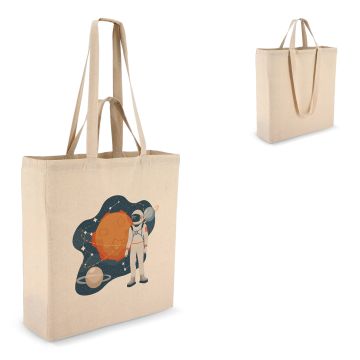 Sac publicitaire fourre-tout en coton OEKO-TEX® 38 x 10 x 42cm, 140g/m².