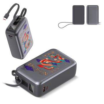 Batterie externe Nova 65W avec câble USB-C intégré, 30000 mAh