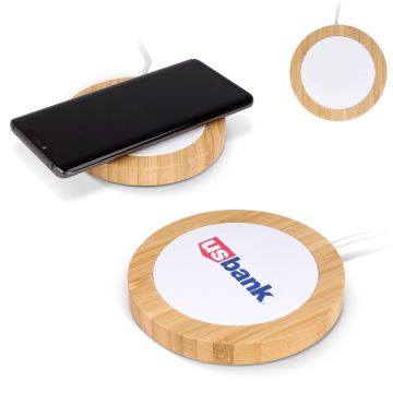 Chargeur cadeau client sans fil bambou & RABS 15W