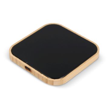 Chargeur cadeau client sans fil bambou et verre 10W