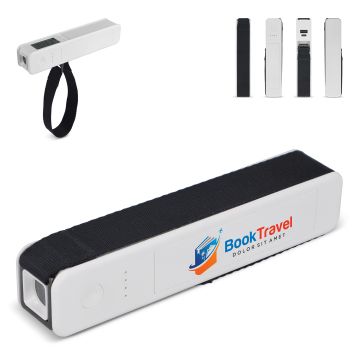 Batterie de transport 2600 mAh 5-en-1 - Lampe de poche - Règle publicitaire - Thermomètre