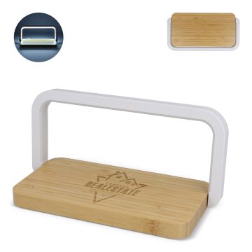 Chargeur cadeau client sans fil 15 W avec lampe LED à intensité variable