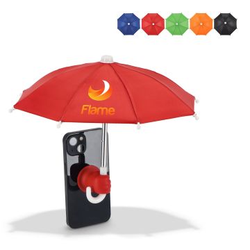 Parapluie publicitaire pour téléphone avec support à ventouse