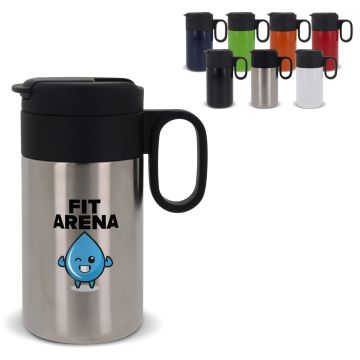 Mug Publicitaire Isotherme anti-fuite Flow  avec poignée 250 ml