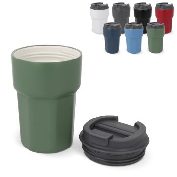 Mug Publicitaire céramic thermo avec couvercle Zambezi 350 ml