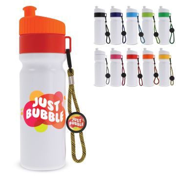 Bouteille Publicitaire de sport avec bord et cordon 750 ml