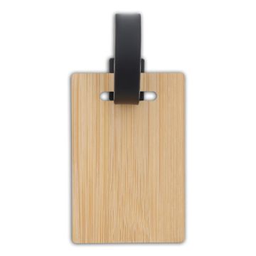 Étiquette de bagage en bambou