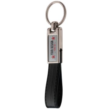 Porte-clés publicitaire doming rectangulaire