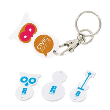 Porte-Clé Mousqueton avec Jeton Personnalisable