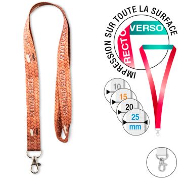 Lanyard polyester recyclé RPET sublimation