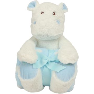 Peluche cadeau client Hippopotame avec Couverture