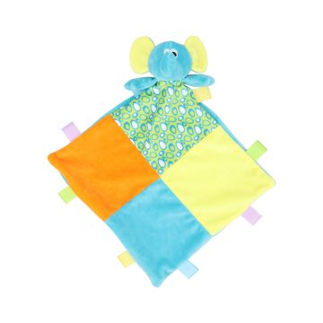 Doudou Plat Multicolore Éléphant
