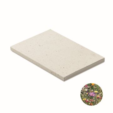Carnet à marquer A5 couv. papier semence publicitaire