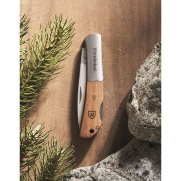 Couteau pliable en acacia