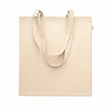 Sac shopping en coton recyclé 140 gr Anses longues 38 x 42 cm