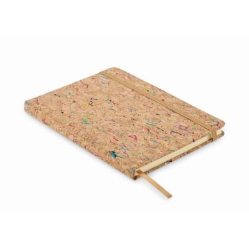 Cahier A5 en liège de couleur