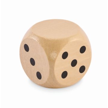 Dés en bois Schima de 5cm dia