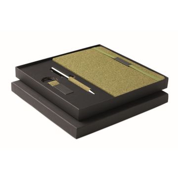 Set d'accueil treprise 3 pièces : Carnet Publicitaire, Stylo Publicitaire, Porte-clé Publicitaires