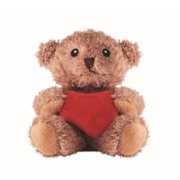 Petit ours peluche avec cœur
