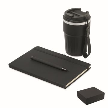 Set d'accueil treprise 3 pièces : Carnet Publicitaire, Stylo Publicitaire, Gobelet Publicitaire